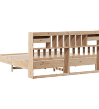 Massivholzbett mit Regal ohne Matratze 180x200 cm Kiefer