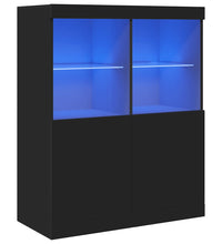Sideboard Schwarz 81x37x100 cm Holzwerkstoff