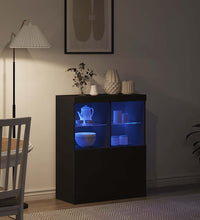 Sideboard Schwarz 81x37x100 cm Holzwerkstoff