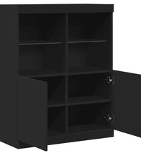 Sideboard Schwarz 81x37x100 cm Holzwerkstoff