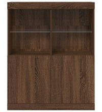 Sideboard Braun Eichen-Optik 81x37x100 cm Holzwerkstoff