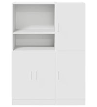 2-tlg. Küchenschrank-Set Weiß Holzwerkstoff
