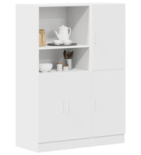 2-tlg. Küchenschrank-Set Weiß Holzwerkstoff