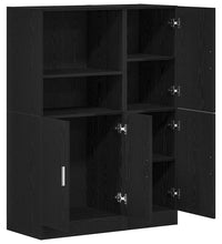 2-tlg. Küchenschrank-Set Schwarz Holzwerkstoff