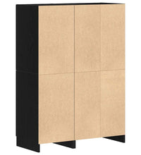 2-tlg. Küchenschrank-Set Schwarz Holzwerkstoff