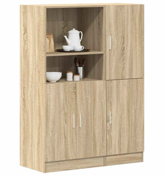 2-tlg. Küchenschrank-Set Sonoma-Eiche Holzwerkstoff