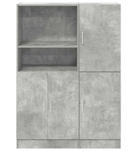 2-tlg. Küchenschrank-Set Betongrau Holzwerkstoff