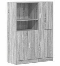 2-tlg. Küchenschrank-Set Grau Sonoma Holzwerkstoff