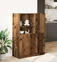 2-tlg. Küchenschrank-Set Altholz-Optik Holzwerkstoff