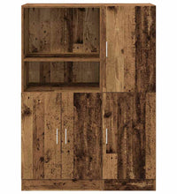 2-tlg. Küchenschrank-Set Altholz-Optik Holzwerkstoff