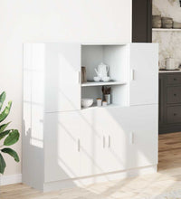 3-tlg. Küchenschrank-Set Weiß Holzwerkstoff