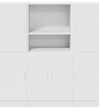 3-tlg. Küchenschrank-Set Weiß Holzwerkstoff