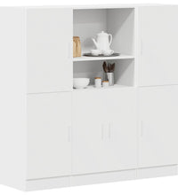 3-tlg. Küchenschrank-Set Weiß Holzwerkstoff