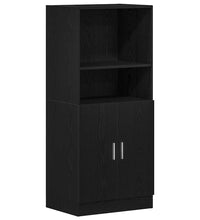 3-tlg. Küchenschrank-Set Schwarz Holzwerkstoff