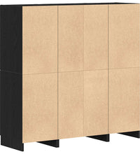3-tlg. Küchenschrank-Set Schwarz Holzwerkstoff