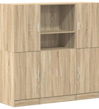 3-tlg. Küchenschrank-Set Sonoma-Eiche Holzwerkstoff