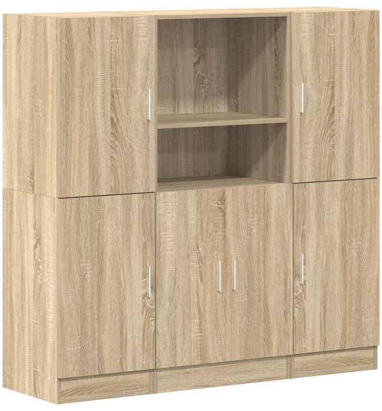 3-tlg. Küchenschrank-Set Sonoma-Eiche Holzwerkstoff