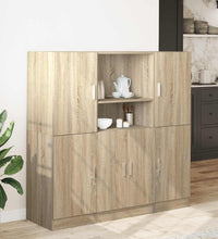 3-tlg. Küchenschrank-Set Sonoma-Eiche Holzwerkstoff