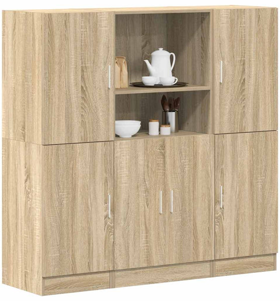3-tlg. Küchenschrank-Set Sonoma-Eiche Holzwerkstoff