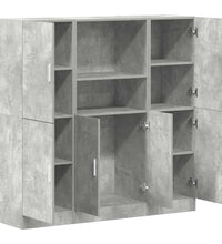 3-tlg. Küchenschrank-Set Betongrau Holzwerkstoff