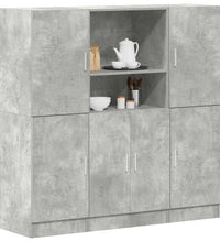 3-tlg. Küchenschrank-Set Betongrau Holzwerkstoff