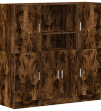 3-tlg. Küchenschrank-Set Räuchereiche Holzwerkstoff