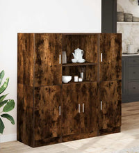 3-tlg. Küchenschrank-Set Räuchereiche Holzwerkstoff