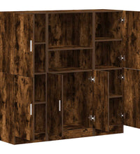 3-tlg. Küchenschrank-Set Räuchereiche Holzwerkstoff