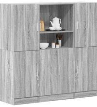 3-tlg. Küchenschrank-Set Grau Sonoma Holzwerkstoff