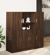 3-tlg. Küchenschrank-Set Braun Eichen-Optik Holzwerkstoff
