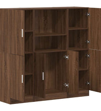 3-tlg. Küchenschrank-Set Braun Eichen-Optik Holzwerkstoff