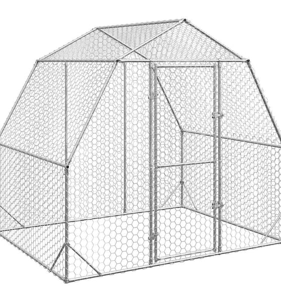 Hühnerstall 2,5x2x2,25 m Verzinkter Stahl