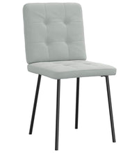 Esszimmerstühle 2 Stk. Hellgrau Samt