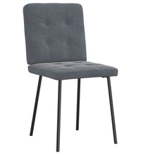 Esszimmerstühle 2 Stk. Dunkelgrau Samt