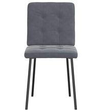 Esszimmerstühle 2 Stk. Dunkelgrau Samt