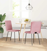 Esszimmerstühle 2 Stk. Rosa Samt