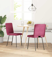 Esszimmerstühle 2 Stk. Weinrot Samt