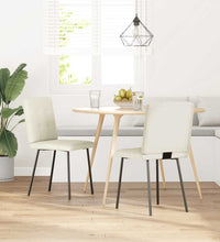 Esszimmerstühle 2 Stk. Creme Samt