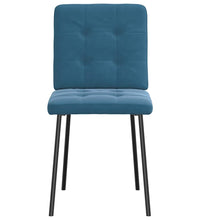 Esszimmerstühle 2 Stk. Blau Samt