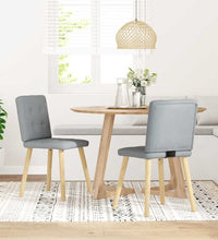 Esszimmerstühle 2 Stk. Hellgrau Stoff