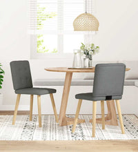 Esszimmerstühle 2 Stk. Dunkelgrau Stoff