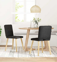 Esszimmerstühle 2 Stk. Schwarz Stoff