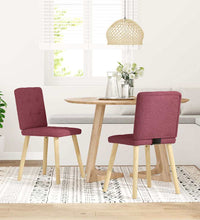 Esszimmerstühle 2 Stk. Weinrot Stoff