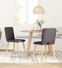 Esszimmerstühle 2 Stk. Dunkelbraun Stoff