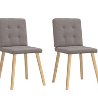 Esszimmerstühle 2 Stk. Taupe Stoff