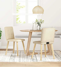 Esszimmerstühle 2 Stk. Creme Stoff