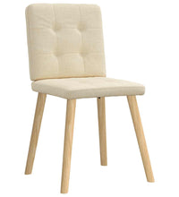 Esszimmerstühle 2 Stk. Creme Stoff