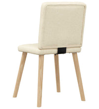 Esszimmerstühle 2 Stk. Creme Stoff