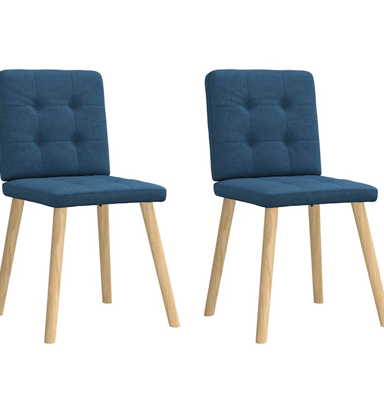 Esszimmerstühle 2 Stk. Blau Stoff