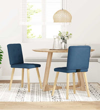 Esszimmerstühle 2 Stk. Blau Stoff